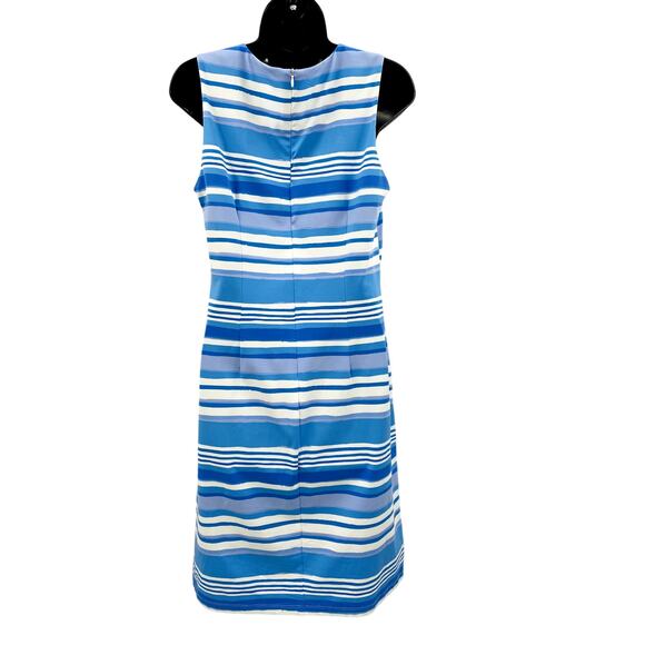 J. Mclaughlin M Sophia blue striped shift dress - Picture 3 of 6